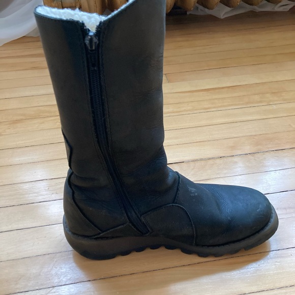 London Fly Mes 2 Mid Calf Boot Size 38 Black - Picture 5 of 5